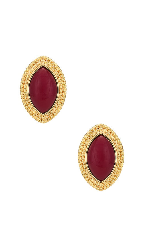 Heaven Mayhem Wine Earrings in Burgundy