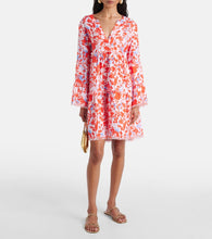 Heidi Klein Deia floral linen kaftan