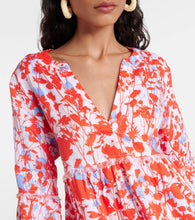Heidi Klein Deia floral linen kaftan