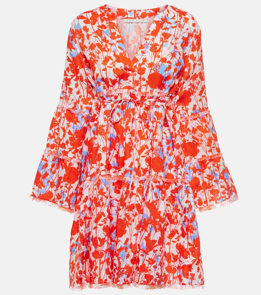 Heidi Klein Deia floral linen kaftan