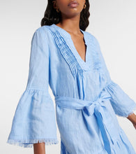 Heidi Klein Hydra tiered linen minidress