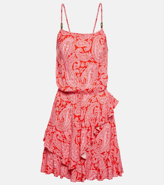Heidi Klein Morocco printed ruffled minidress