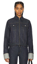 Helmut Lang Cuff Zip Trucker Jacket in Blue