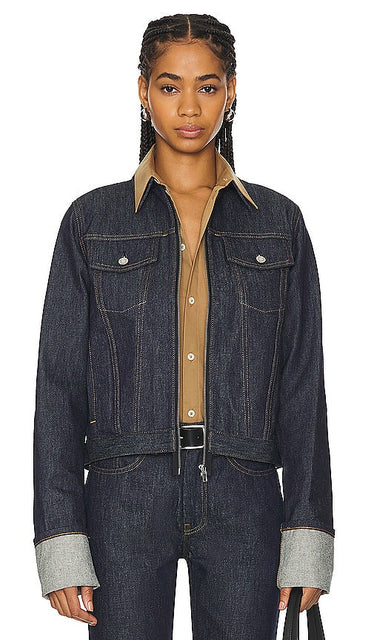 Helmut Lang Cuff Zip Trucker Jacket in Blue - Helmut Lang - Veste camionneur zippée à revers - Bleu - Helmut Lang 蓝色袖口拉链卡车司机夹克 - Helmut Lang Trucker-Jacke mit Bündchen und Reißverschluss in Blau - Helmut Lang 커프 지퍼 트러커 재킷블루 색상 - Giacca trucker con zip e risvolto Helmut Lang in blu
