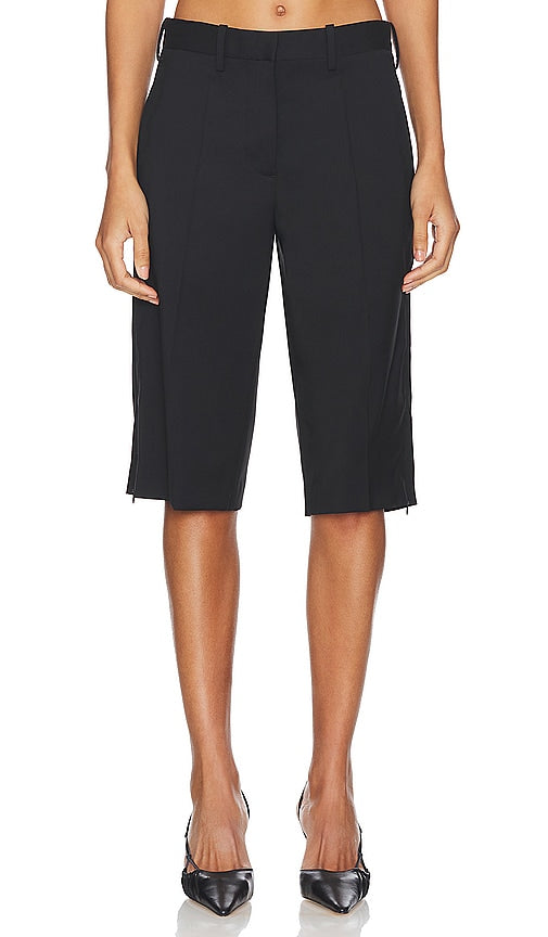 Helmut Lang Flat Front Short in Black