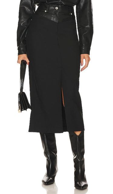 Helmut Lang Garter Skirt in Black - Jupe porte-jarretelles Helmut Lang en noir - Helmut Lang 黑色吊袜带裙 - Helmut Lang Strumpfhalterrock in Schwarz - Helmut Lang 가터 스커트 - Gonna con giarrettiera Helmut Lang nera