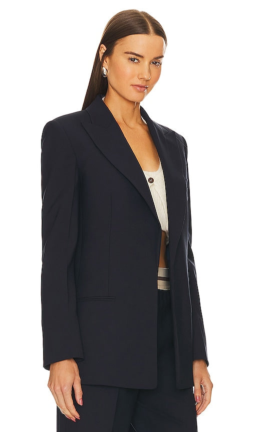Helmut Lang Peak Lapel Blazer in Navy