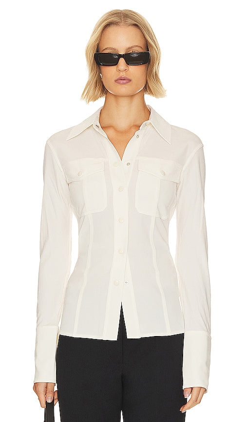 Helmut Lang Shirt in Ivory - Chemise Helmut Lang en ivoire - Helmut Lang 象牙色衬衫 - Helmut Lang Hemd in Elfenbein - Helmut Lang 셔츠 아이보리 색상 - Camicia Helmut Lang in avorio