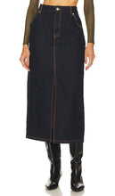 Helmut Lang Slit Midi Skirt in Blue - Helmut Lang Jupe mi-longue fendue en bleu - Helmut Lang 蓝色开衩中长半身裙 - Helmut Lang Schlitz-Midirock in Blau - Helmut Lang 슬릿 미디 스커트블루 색상 - Gonna midi con spacco Helmut Lang in blu