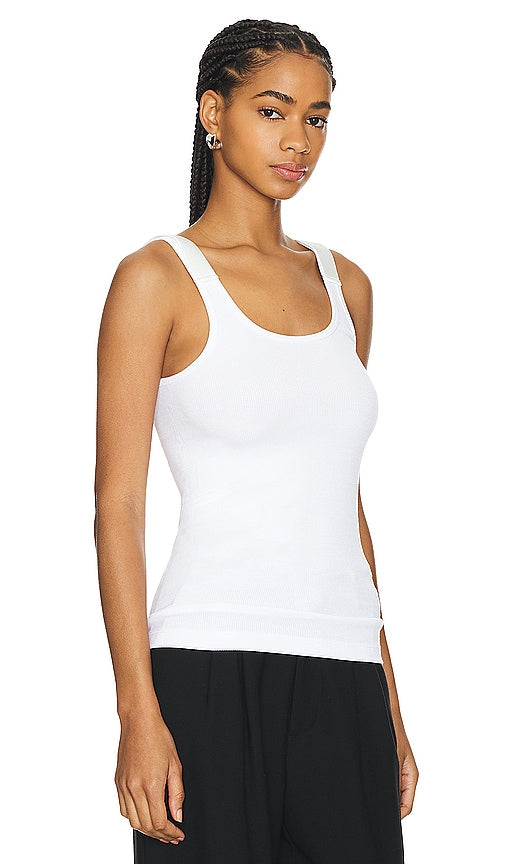 Helmut Lang Strap Rib Tank in White