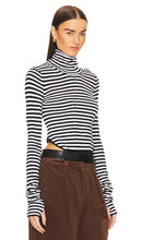 Helsa Alva Turtleneck in Black,White