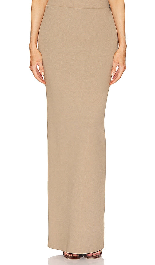 Helsa Carina Knit Skirt in Tan - Jupe en tricot Helsa Carina en beige - Helsa Carina 黄褐色针织半身裙 - Helsa Carina Strickrock in Hellbraun - Helsa Carina 니트 스커트 - Gonna in maglia Helsa Carina color marrone chiaro