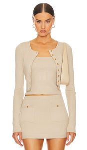 Helsa Ediva Cardigan in Neutral - Cardigan Helsa Ediva en neutre - Helsa Ediva 中性色开衫 - Helsa Ediva Cardigan in Neutral - Helsa Ediva 카디건 - Cardigan Helsa Ediva in colore neutro
