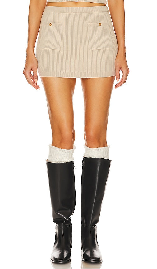 Helsa Gail Mini Skirt in Neutral - Helsa - Gail - Mini-jupe neutre - Helsa Gail 中性色迷你裙 - Helsa Gail Minirock in Neutral - Helsa Gail 미니 스커트 - Minigonna Helsa Gail in colore neutro