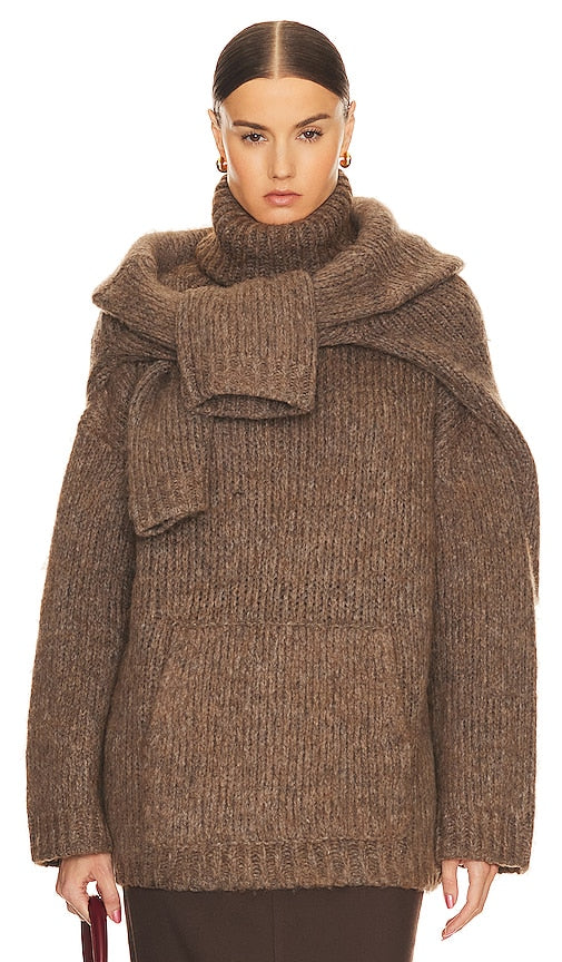 Helsa Janin Sweater in Brown - Pull Helsa Janin en marron - Helsa Janin 棕色毛衣 - Helsa Janin Pullover in Braun - Helsa Janin 스웨터브라운 색상 - Maglione Helsa Janin in marrone