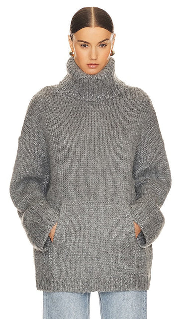 Helsa Janin Sweater in Grey - Pull Helsa Janin en gris - Helsa Janin 灰色毛衣 - Helsa Janin Pullover in Grau - Helsa Janin 스웨터그레이 색상 - Maglione Helsa Janin in grigio