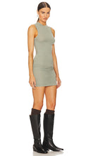 Helsa Jersey Mock Neck Mini Dress in Sage