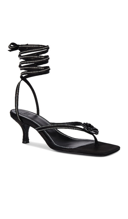 Helsa Kitten Lace Up in Black
