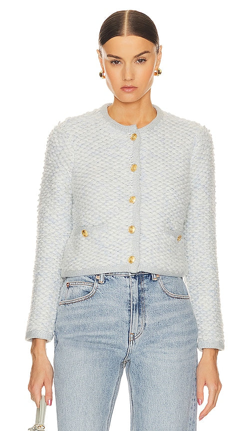 Helsa Laki Cardigan in Baby Blue - Cardigan Helsa Laki en bleu bébé - Helsa Laki 淡蓝色开衫 - Helsa Laki Cardigan in Babyblau - Helsa Laki 카디건 색상의 베이비 블루 - Cardigan Helsa Laki in celeste