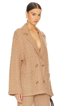 Helsa Nalini Cable Cardigan in Brown