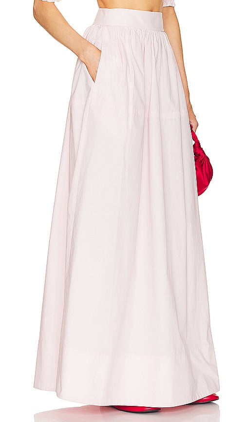 Helsa Poplin Maxi Skirt in Blush