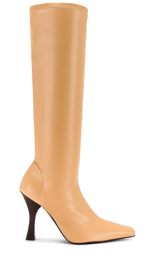 Helsa Snipped Toe Boot in Beige - Helsa - Bottines à bout coupé - Beige - Helsa 米色断头靴 - Helsa Snipped Toe Boot in Beige - Helsa Snipped Toe 부츠베이지색 - Stivale Helsa con punta tagliata in beige