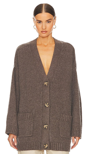Helsa Tania Cardigan in Brown - Cardigan Helsa Tania en marron - Helsa Tania 棕色开衫 - Helsa Tania Strickjacke in Braun - Helsa Tania 카디건 브라운 색상 - Cardigan Helsa Tania in marrone