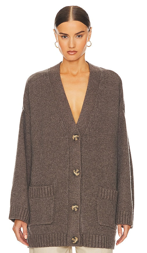 Helsa Tania Cardigan in Brown - Cardigan Helsa Tania en marron - Helsa Tania 棕色开衫 - Helsa Tania Strickjacke in Braun - Helsa Tania 카디건 브라운 색상 - Cardigan Helsa Tania in marrone