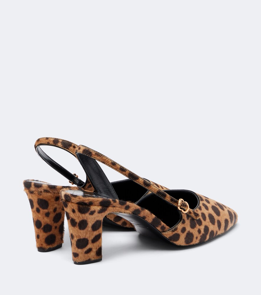 Herbert Levine Ask Around calf hair slingback pumps