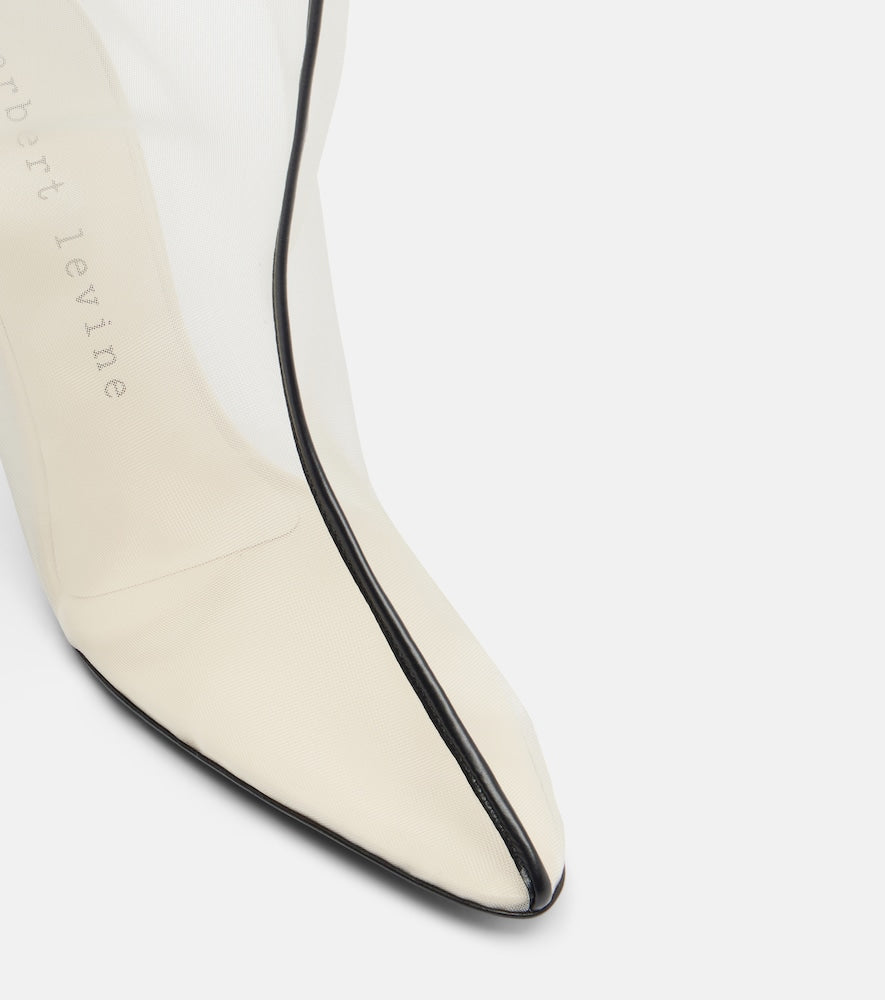 Herbert Levine Drawing A Blank 85 mesh mid-calf boots