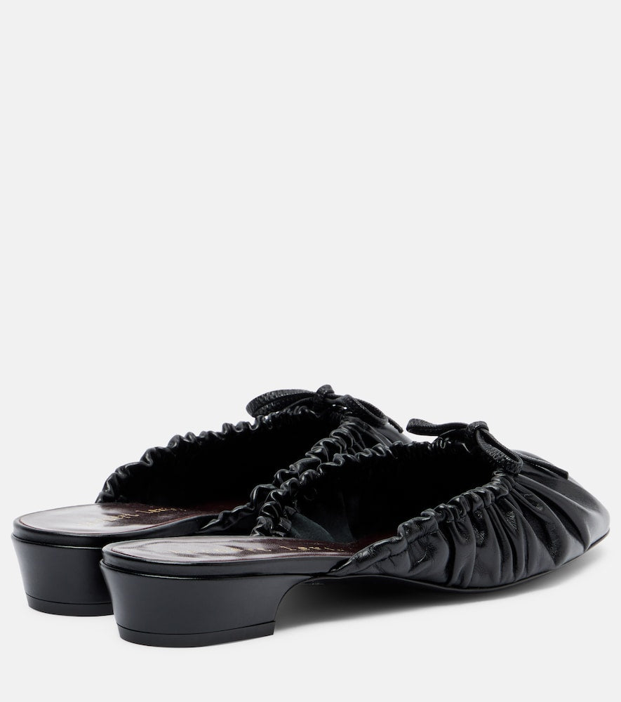 Herbert Levine Gather Around ruched leather mules