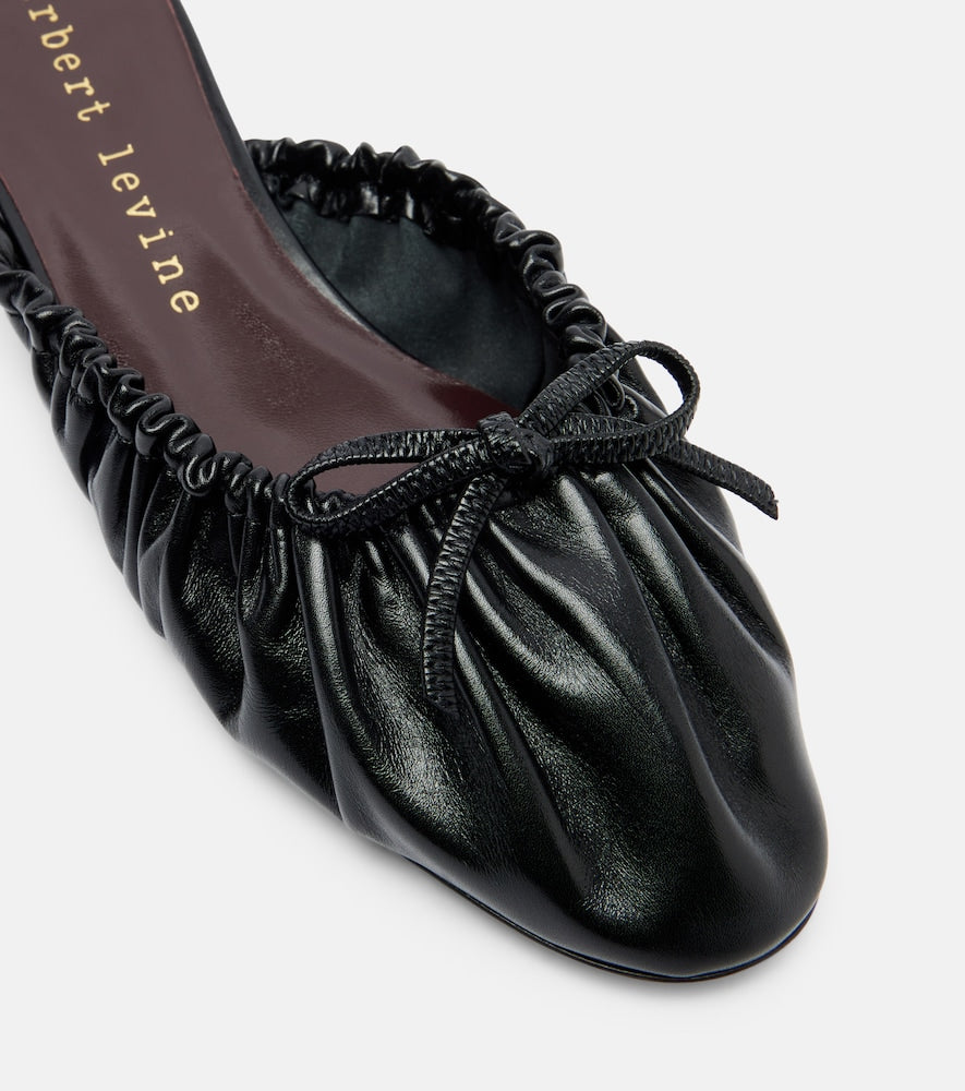 Herbert Levine Gather Around ruched leather mules