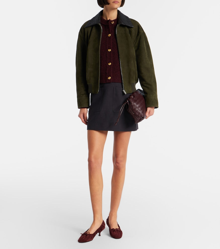 Herbert Levine Gather Around ruched suede pumps
