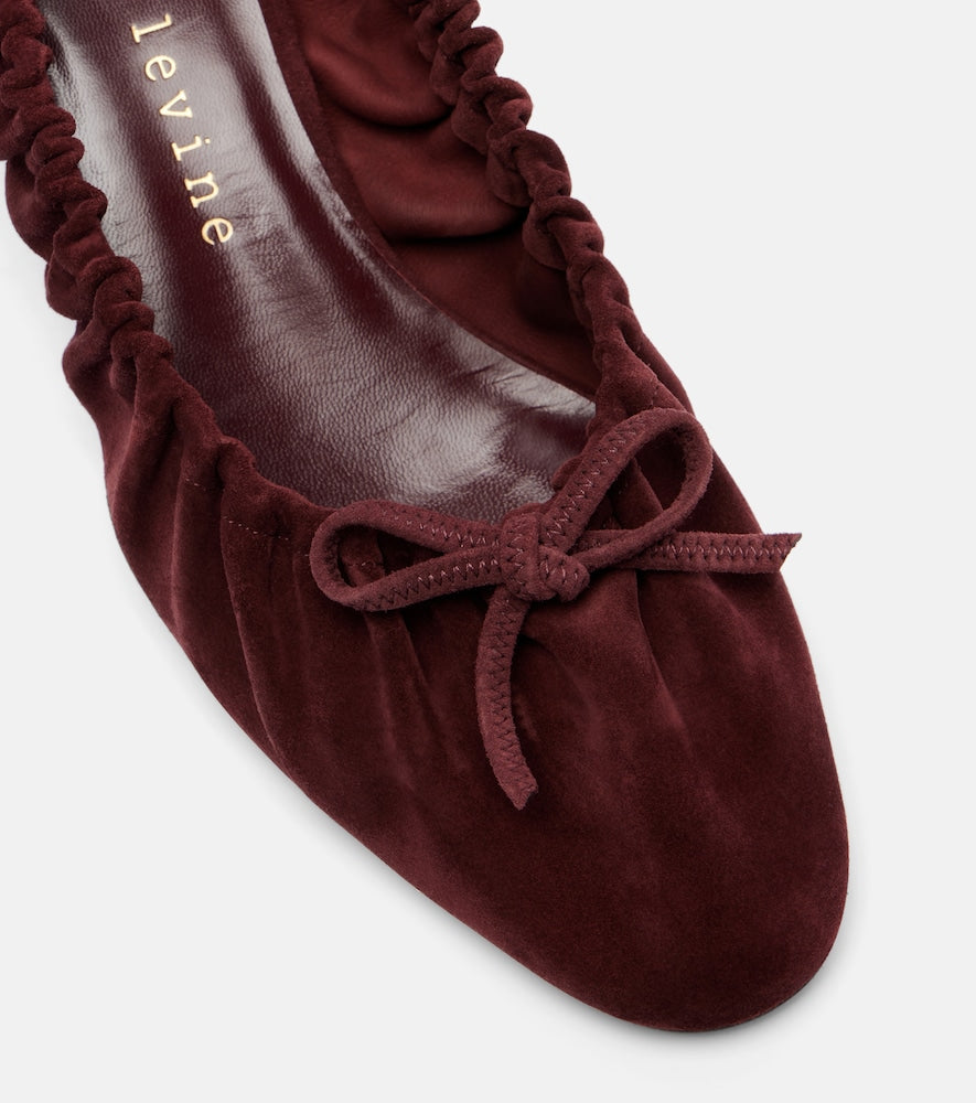 Herbert Levine Gather Around ruched suede pumps