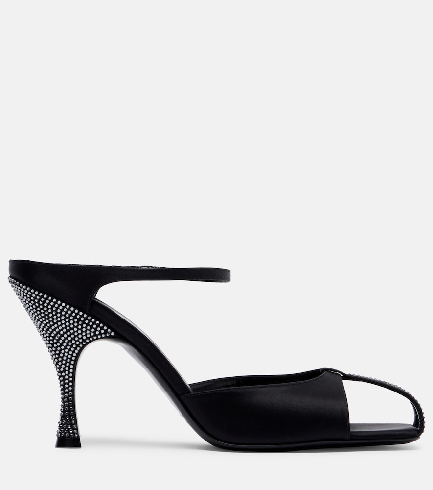 Herbert Levine Hidden Gem embellished satin mules