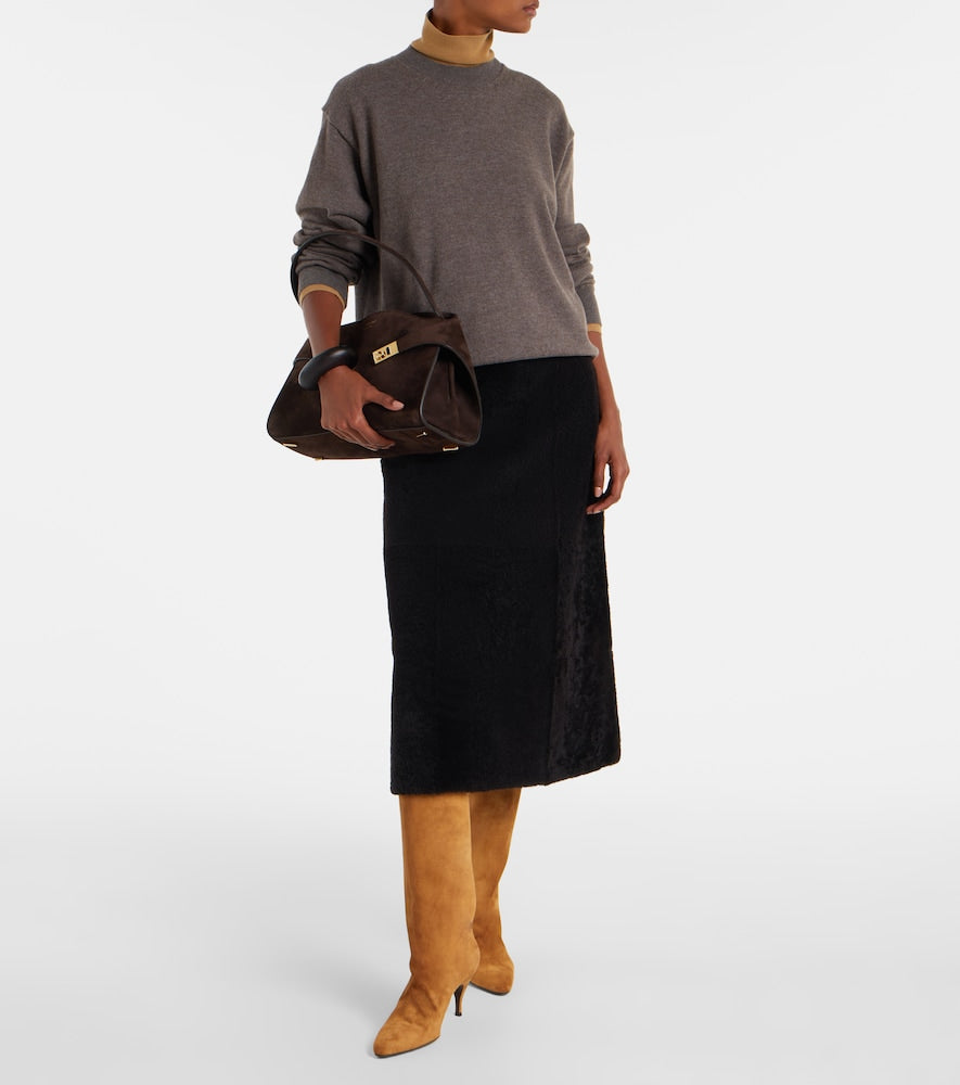 Herbert Levine Silhouette 80 suede knee-high boots