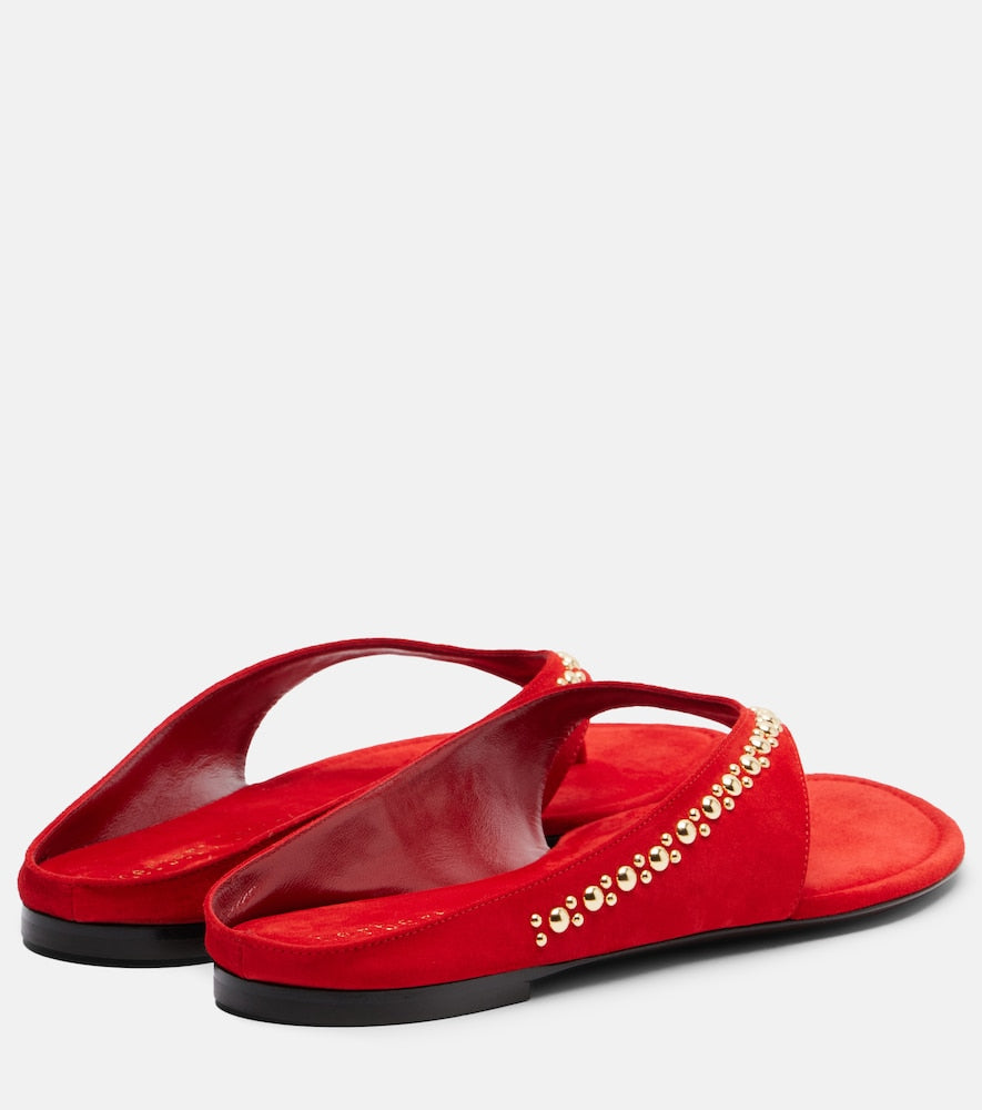 Herbert Levine Sunkissed studded suede thong sandals