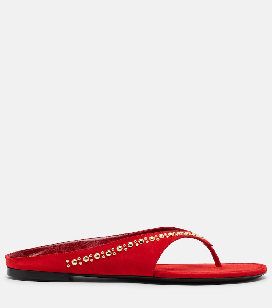 Herbert Levine Sunkissed studded suede thong sandals
