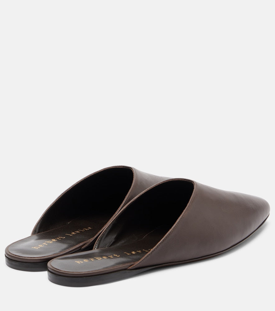Herbert Levine Homebody leather mules (Brown) - Mules