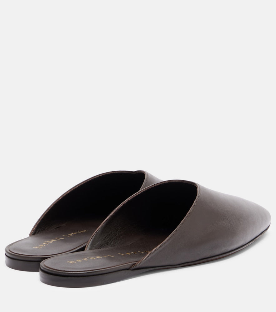 Brown Herbert Levine Homebody leather mules - Mules