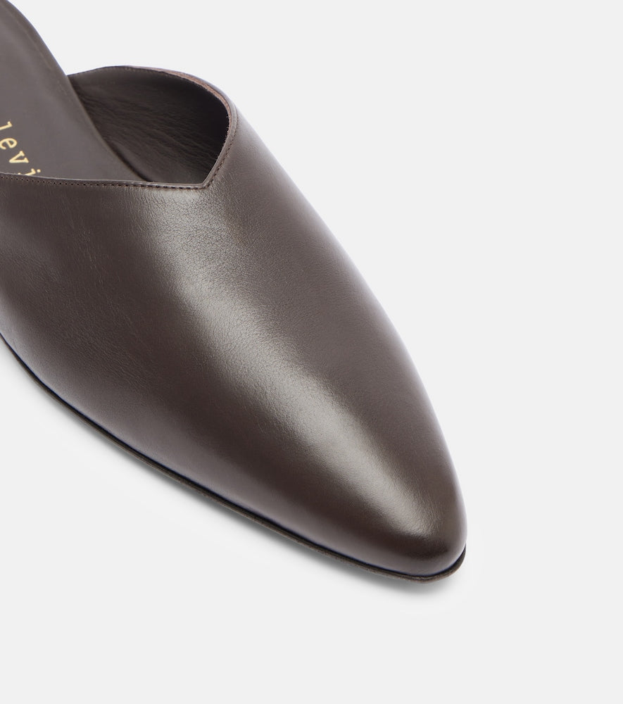Brown Herbert Levine Homebody leather mules - Mules