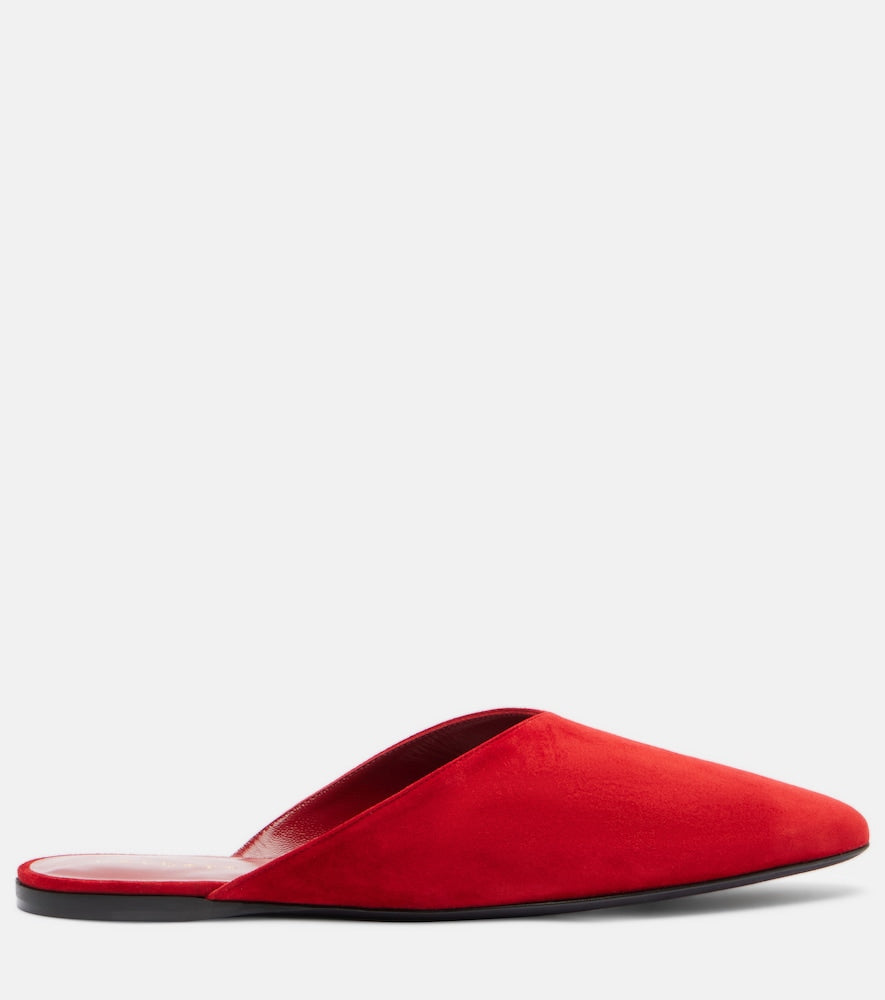 Herbert Levine Homebody suede mules - Red Mules