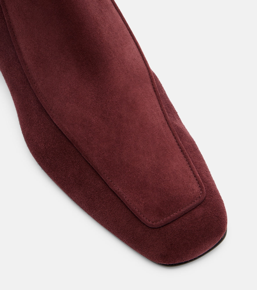 Herbert Levine Shadow Ban 30 suede ankle boots (Burgundy) - Flat Boots