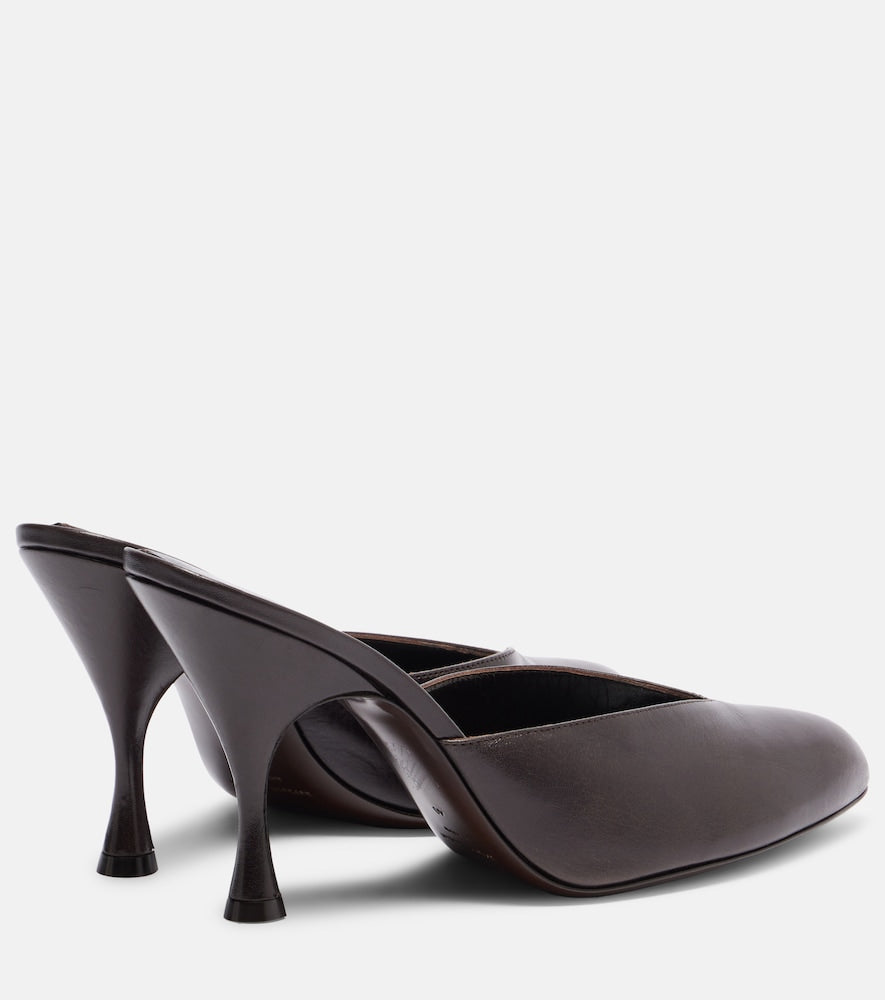 Herbert Levine Sitting Pretty 95 leather mules (Brown) - High-Heel Pumps