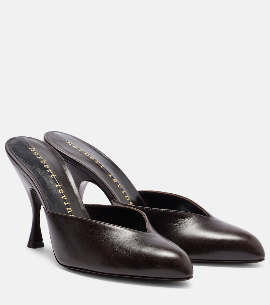 Herbert Levine Sitting Pretty 95 leather mules (Brown) - High-Heel Pumps