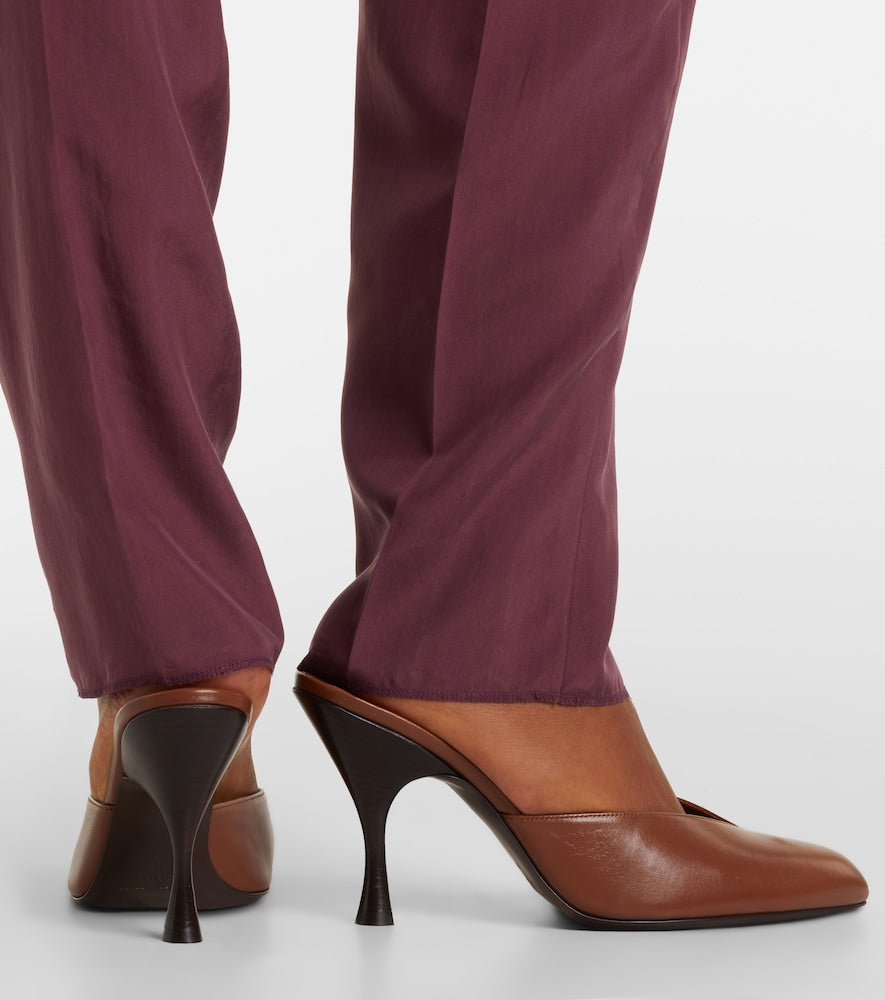 Brown Herbert Levine Sitting Pretty leather mules - High-Heel Pumps