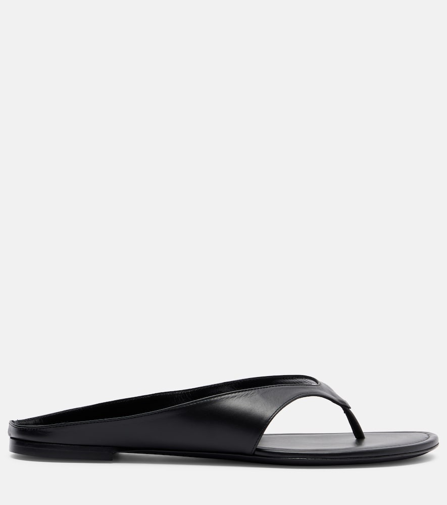 Herbert Levine Sun-kissed leather thong sandals (Black) - Flat Sandals
