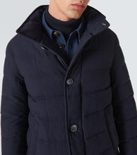 Herno Paneled cashmere-blend down jacket