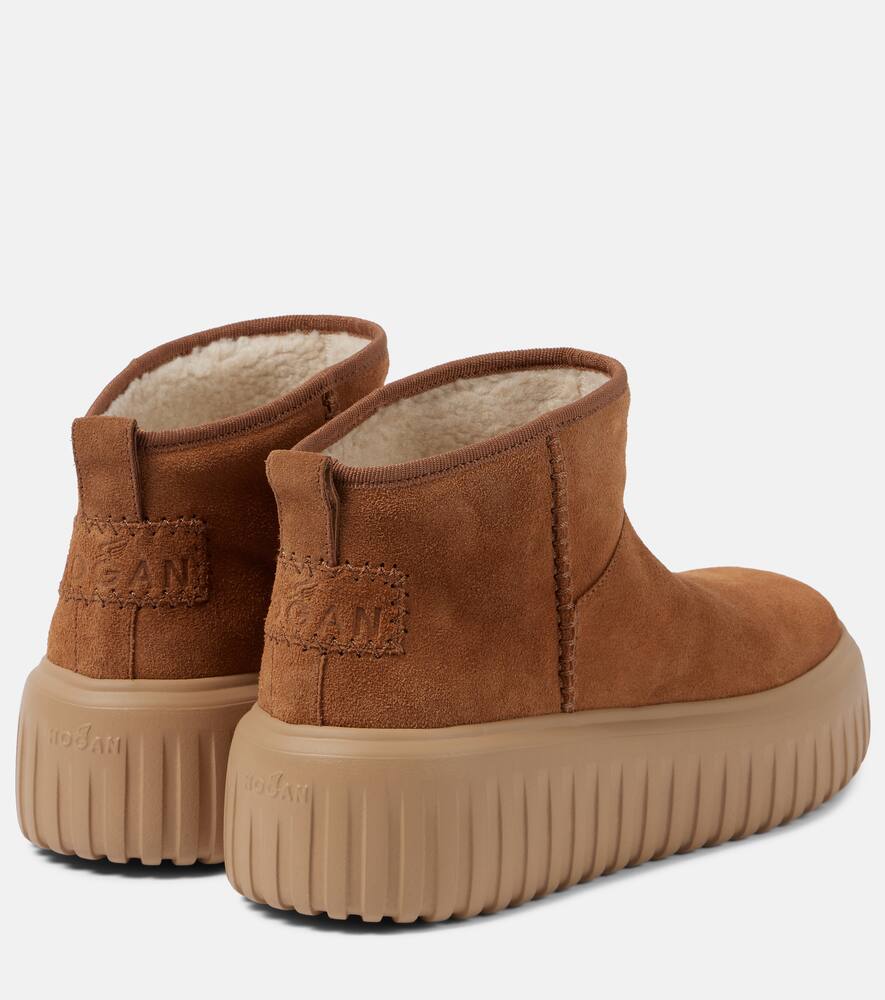Hogan Balu suede platform ankle boots
