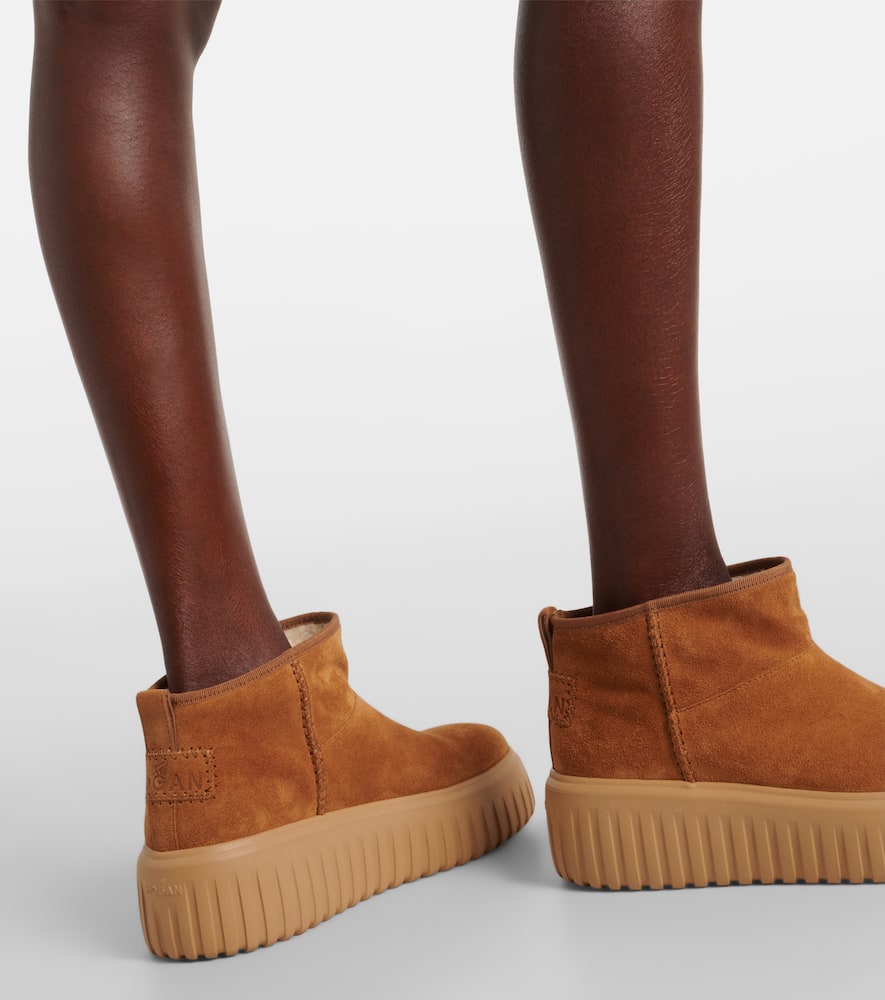Hogan Balu suede platform ankle boots